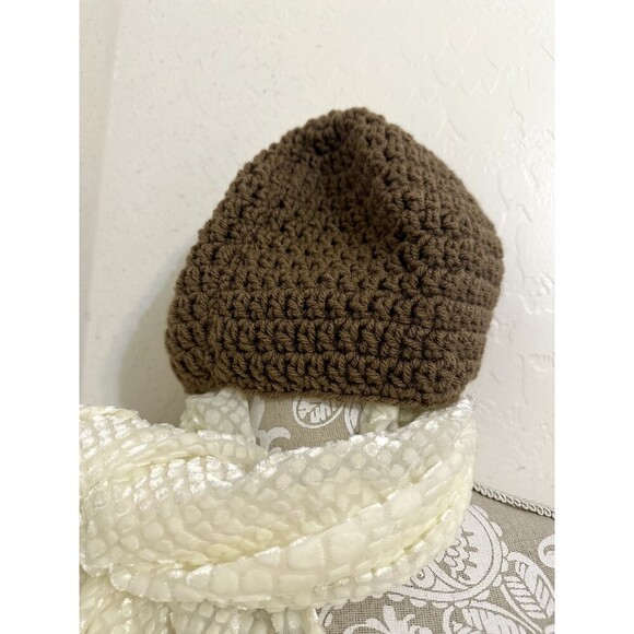 Crochet Beanie One Size Boho Grandmacore Grandpa Classic Beachy Boho Heritage - Picture 6 of 9